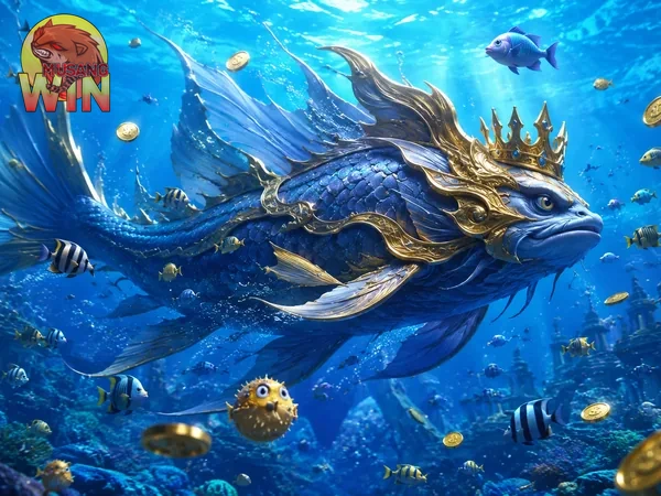 Visual permainan Cannon Fishing dengan elemen aksi yang dinamis